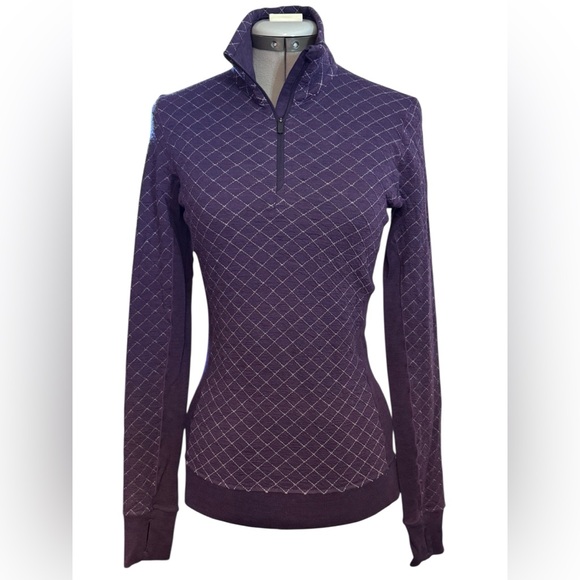 Icebreaker Women's 1/4 Zip Women’s Geometric Merino Wool Base Layer - Small - Picture 1 of 6